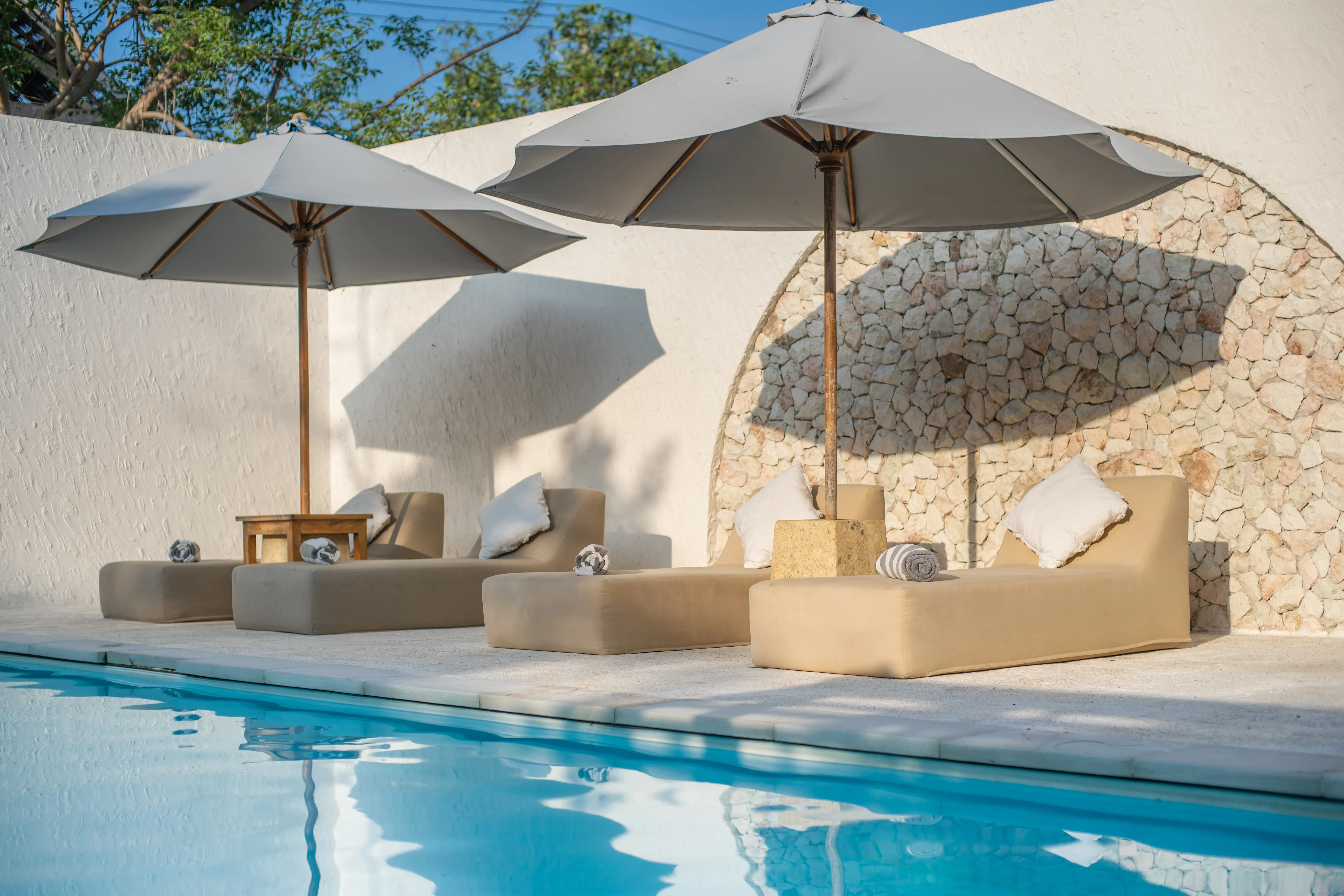 A saltwater pool, and nowhere to rush to